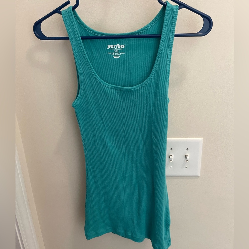 Womens Old Navy Perfect Tank Teal Size S